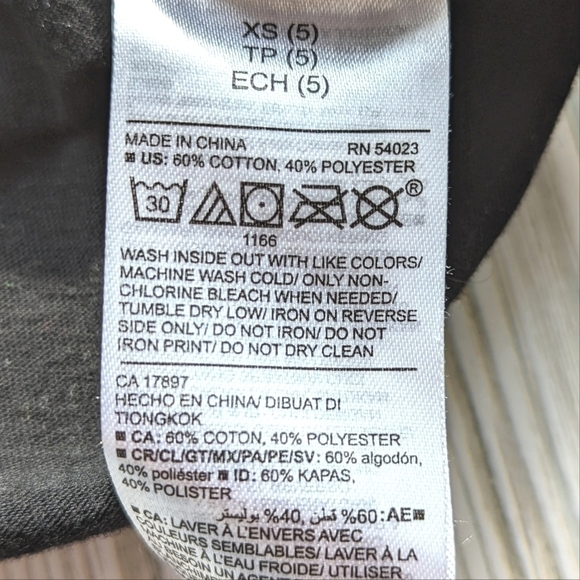 Beetlejuice Graveyard Boxy Long Sleeve Shirt in Black and Pink Size XS / 4T - Picture 4 of 5